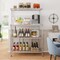 Silver 4-Tier Microwave Stand Rack with 3 Height Adjustable Shelves and 4 Smooth Wheels